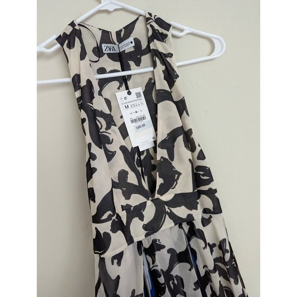 ZARA NWT LIMITED EDITION FLORAL MULTICOLOR PRINTED PLEATED DRESS S,M NWT - Picture 13 of 14